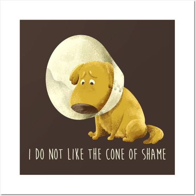 I do not like the cone of shame Wall Art by moonsia